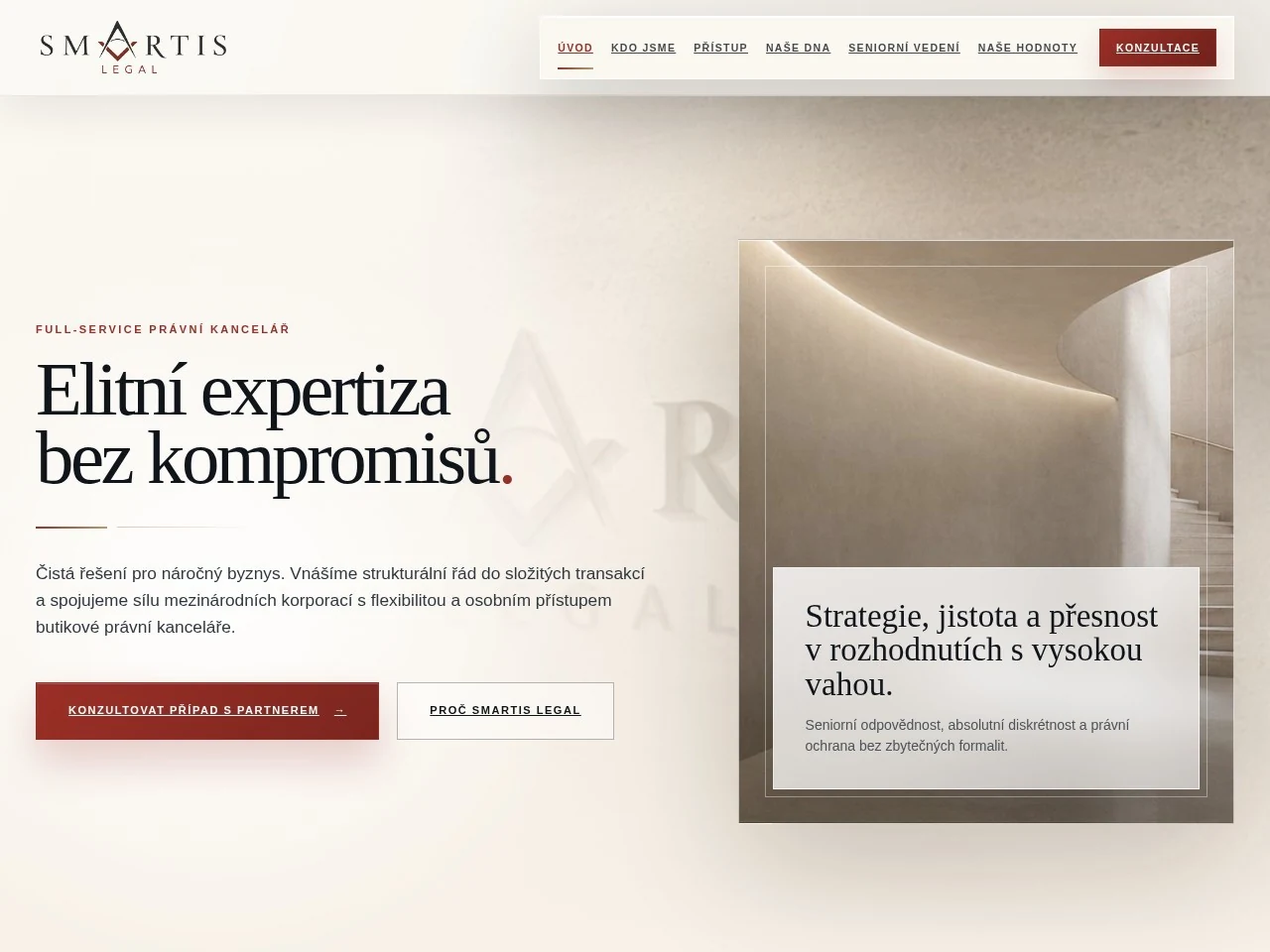 Náhled webu Smartis Legal